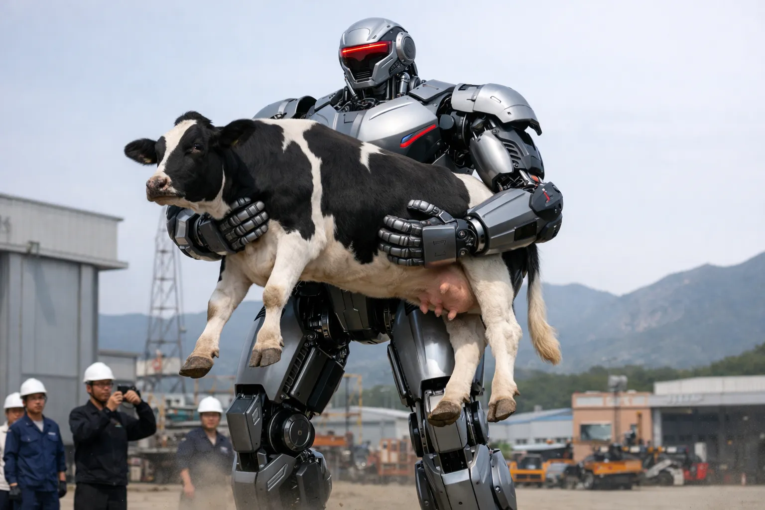 cover for China Unveils 13-Foot Humanoid Robot Capable of Lifting a Cow